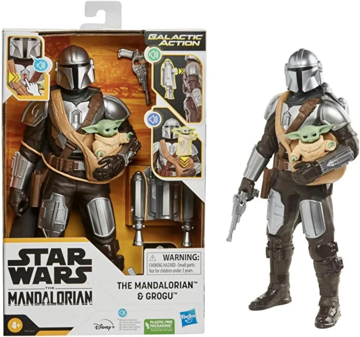 Star Wars Galactic Action The Mandalorian ve Grogu Figür F5194 - Görsel 4