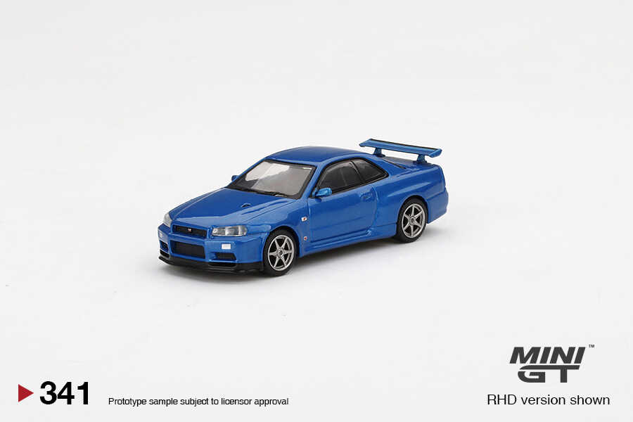 Mini GT Nissan Skyline GT-R (R34) V-Spec II Bayside Blue MGT00341