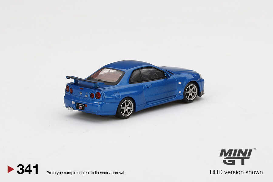 Mini GT Nissan Skyline GT-R (R34) V-Spec II Bayside Blue MGT00341