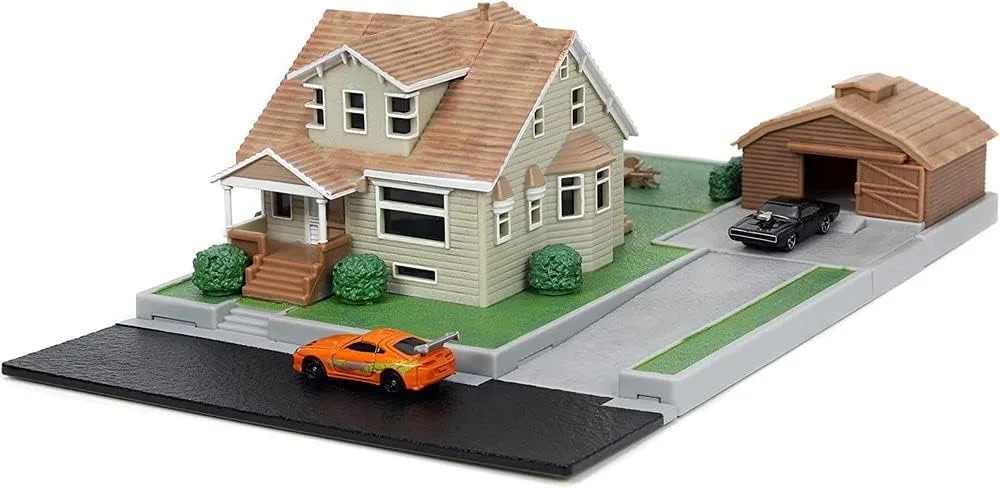Jada Toys - Fast and Furious Nano Scene Dom Toretto House Diorama Set 1/87 - Görsel 3