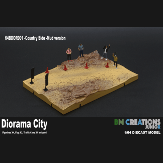 BM Creations - Diorama City - 001 Kırsal Bölge Çamur Versiyonu Diecast Diorama