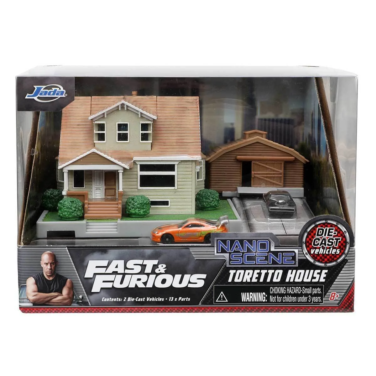 Jada Toys - Fast and Furious Nano Scene Dom Toretto House Diorama Set 1/87 - Görsel 8