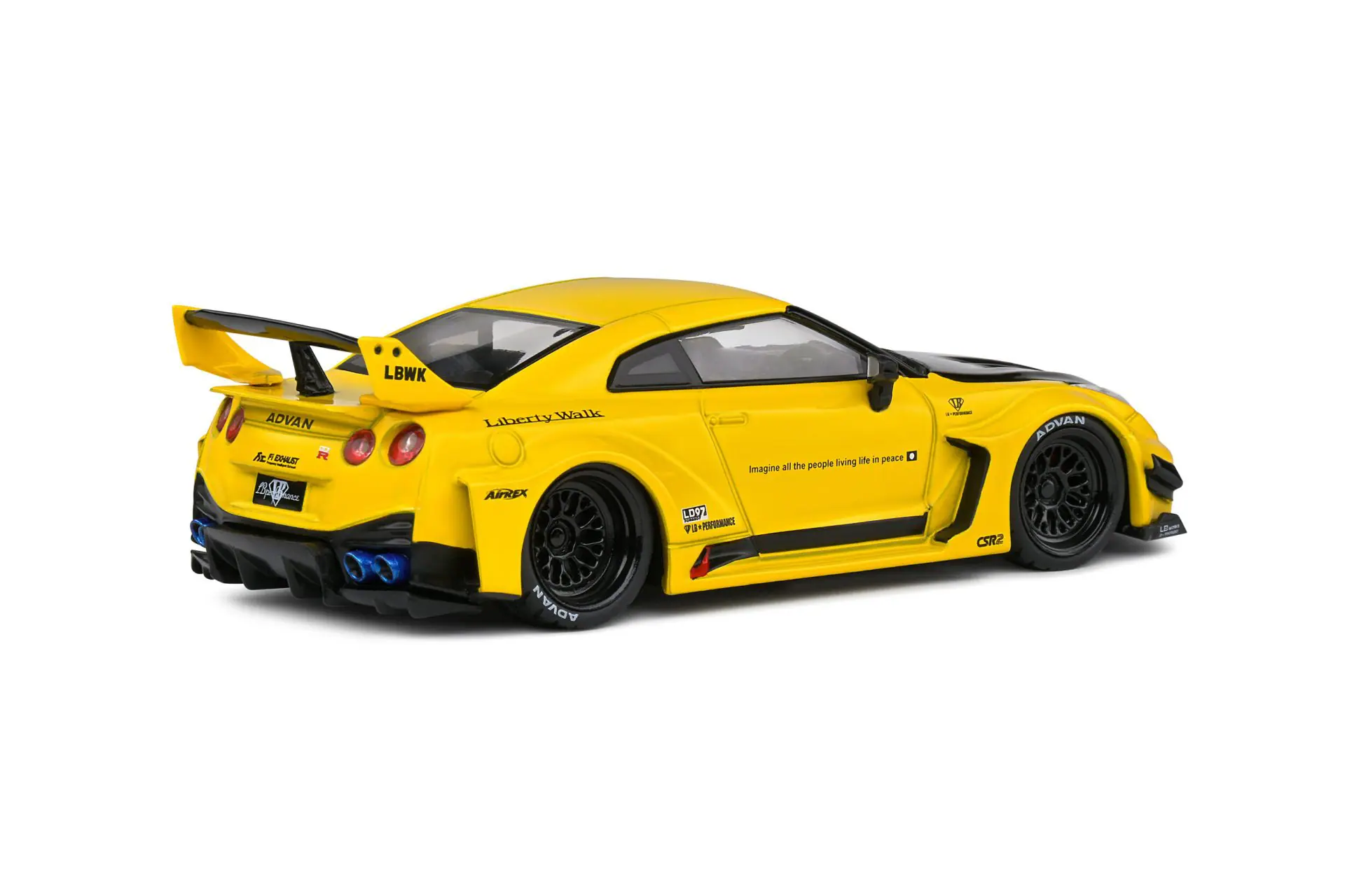 Solido - Nissan GT-R (R35) LBWK Silhouette – Yellow – 2019 - 1/43 - Görsel 6