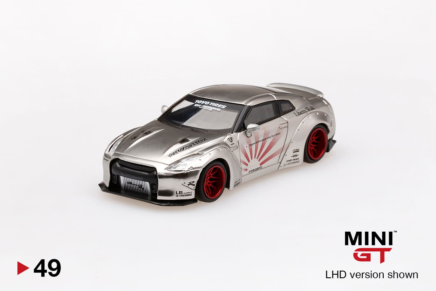 MINI GT - LB☆WORKS Nissan GT-R (R35) Satin Silver MGT00049