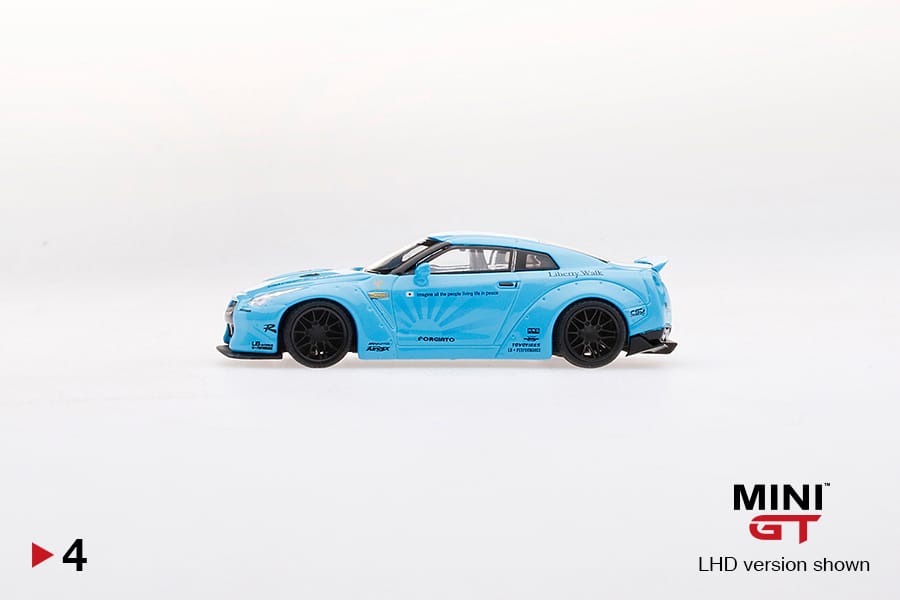 MINI GT - LB☆WORKS Nissan GT-R (R35) Light Blue MGT00004 - Kuzucu