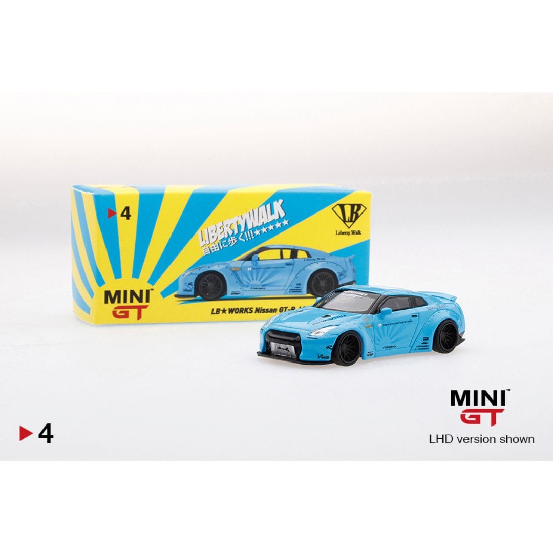 MINI GT - LB☆WORKS Nissan GT-R (R35) Light Blue MGT00004 - Kuzucu