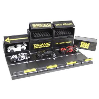 Tarmac Works - Mercedes-Benz AMG GT3 #3 4'lü Araç Seti, Pit Lane Diorama 1:64