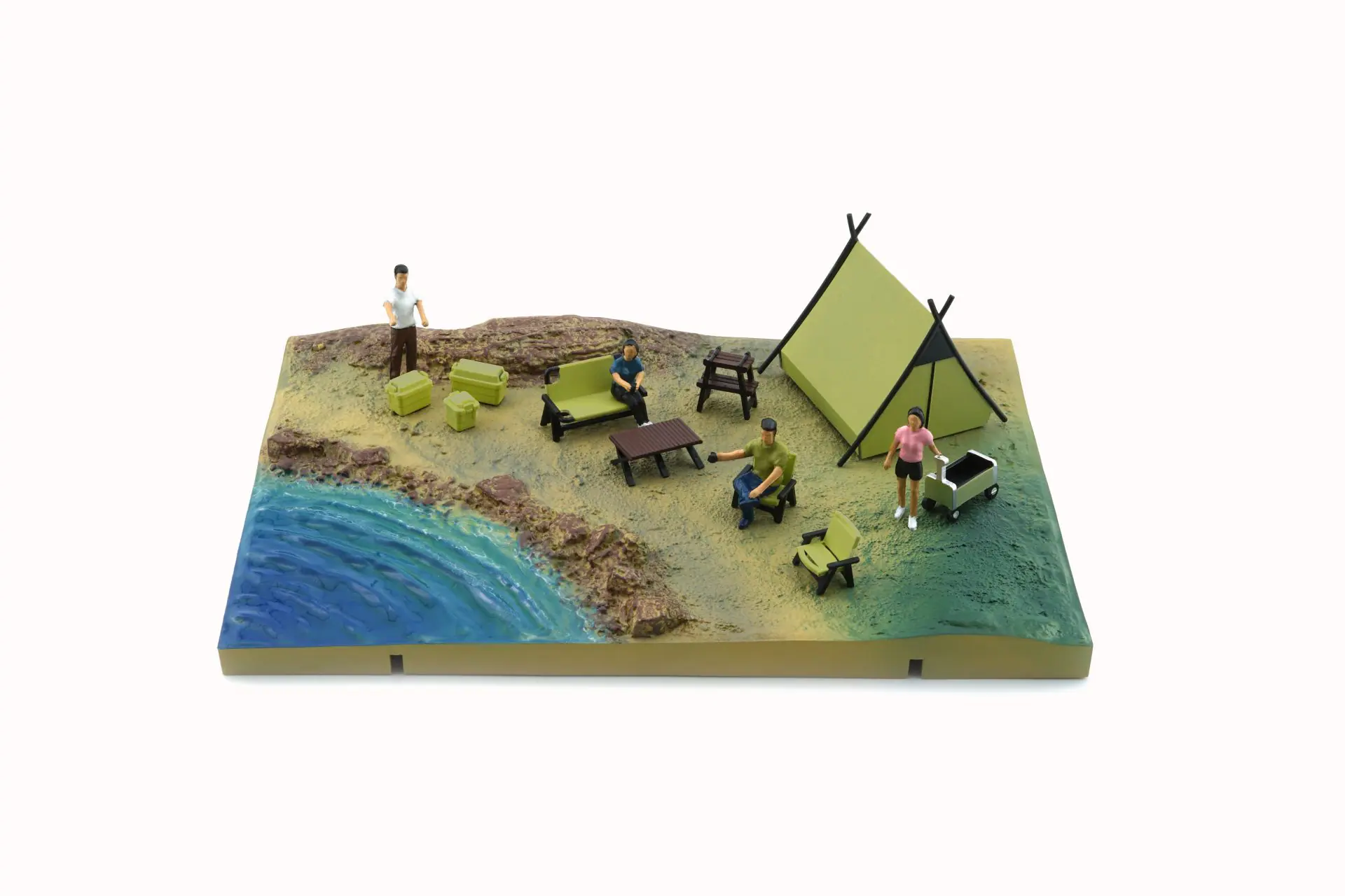BM Creations - Diorama City - Kamp Alanı Yeşil Çadırlı - 1/64 - Görsel 3
