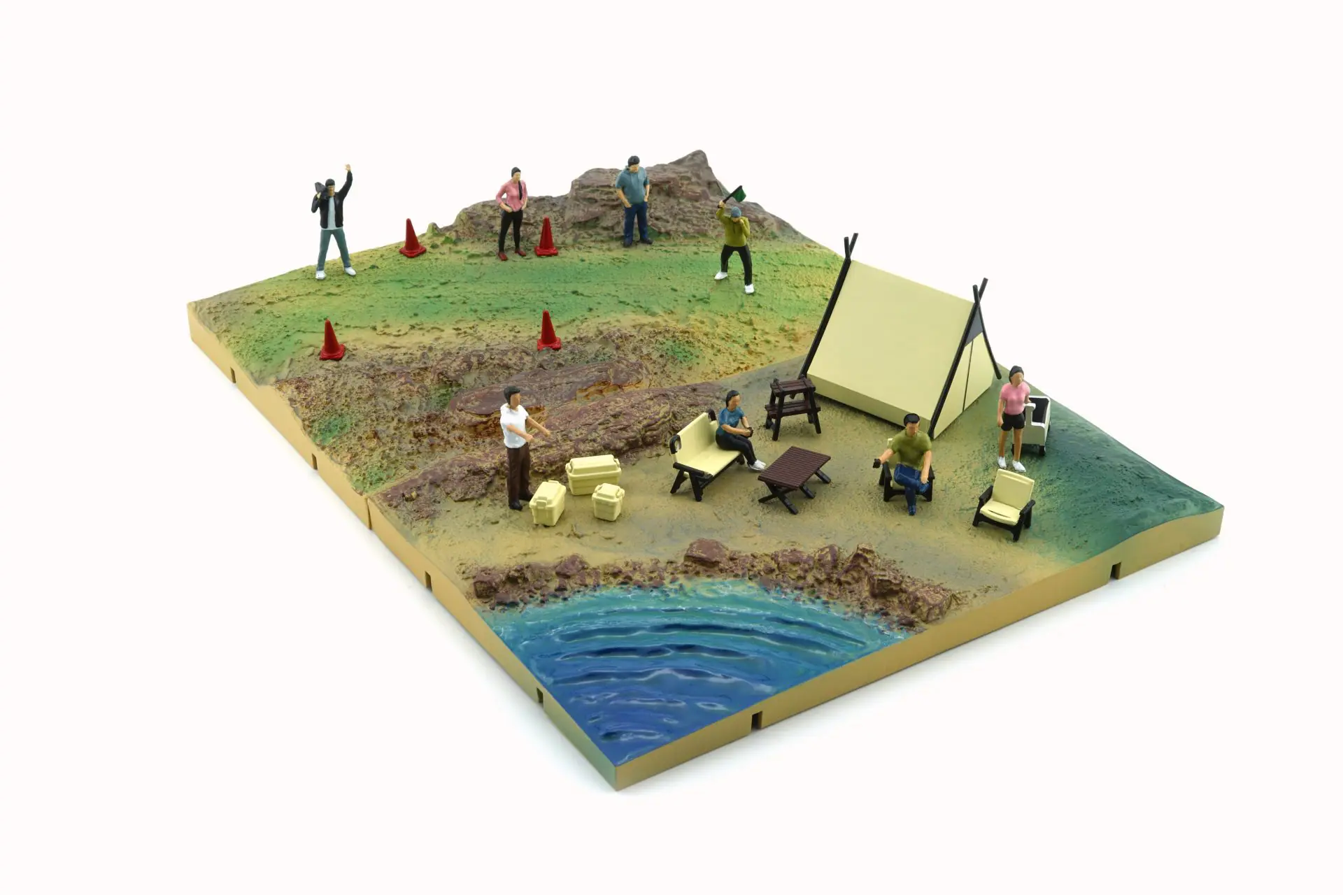 BM Creations - Diorama City - Kamp Alanı Yeşil Çadırlı - 1/64 - Görsel 6
