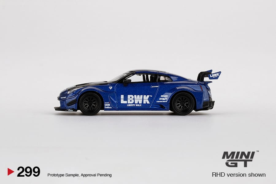 2台セット LBWK MINIGT × XLARGE NISSAN 35GT Mini GT - LB-Silhouette WORKS GT NISSAN 35GT-RR Ver.2 LBWK Blue