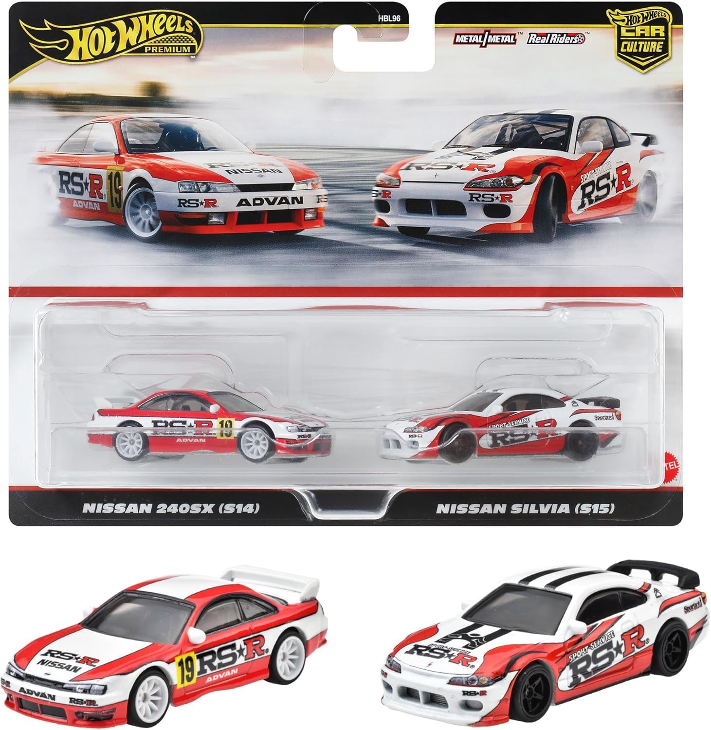 Hot Wheels Premium 2'li Set Nissan 240SX (S14) & Nissan Silvia