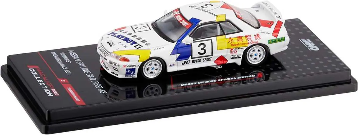 Inno64 - Nissan Skyline GT-R (R32) #3 "Team HKS" Macau Guia Race 1991 - 1/64 - Görsel 3