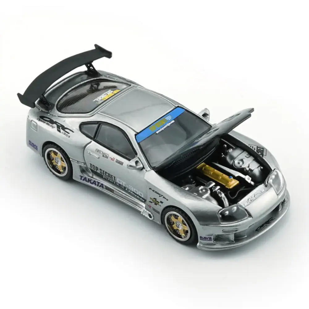 BM Creations - Toyota Supra Top Secret JZA80 Silver MIAS 20th Anniversary Edition 1/64 - 64B0435 - Görsel 5