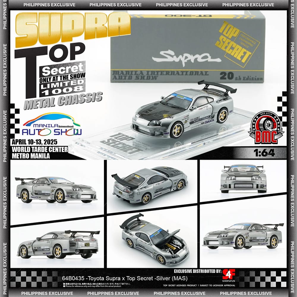 BM Creations - Toyota Supra Top Secret JZA80 Silver MIAS 20th