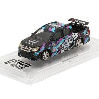 BM Creations Isuzu D-Max Lowrider 1:64 Diecast Model | HKS Black RHD Pickup – Thailand Expo 2025