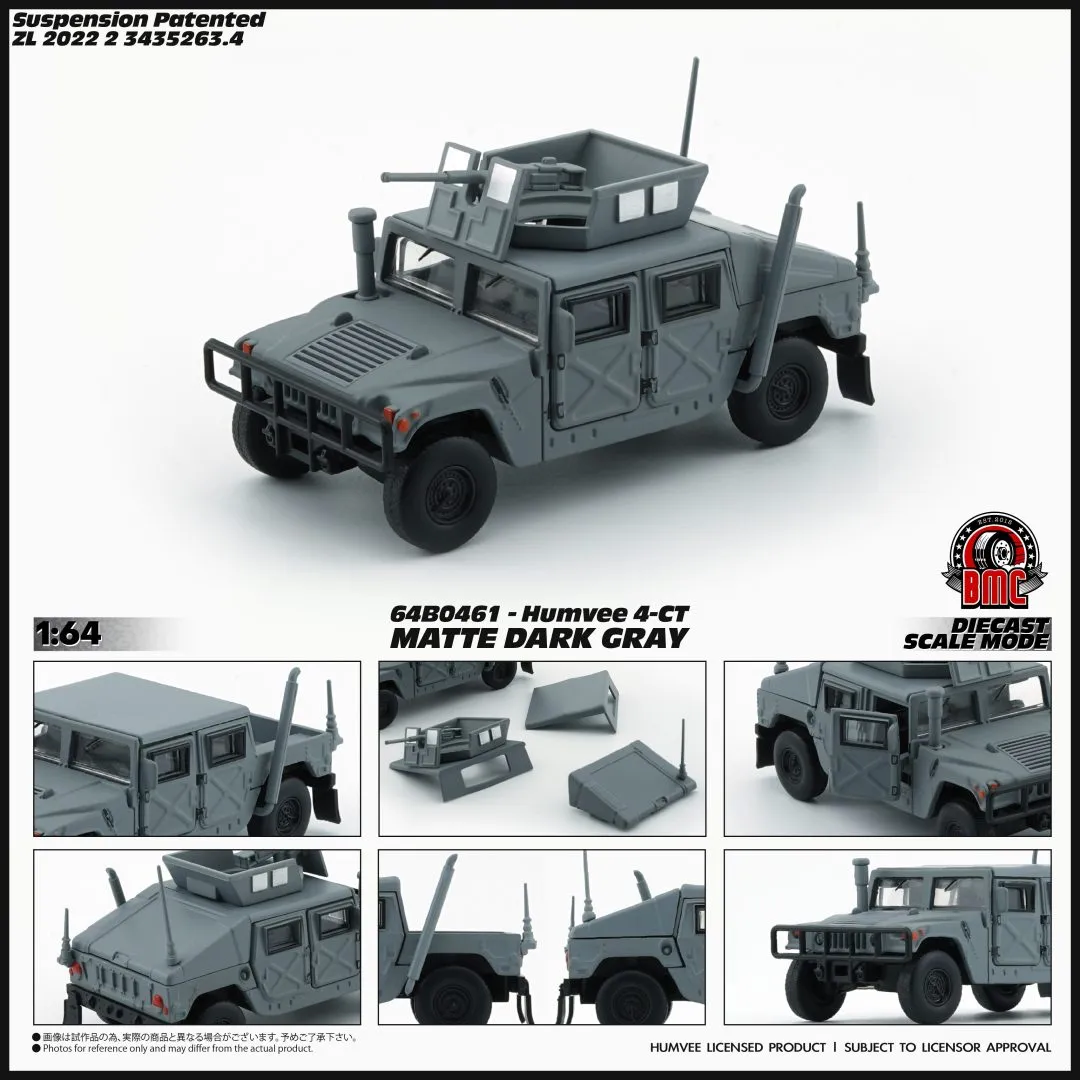 BM Creations - HUMVEE 4-CT Matte Dark Grey – 64B0461 - 1/64